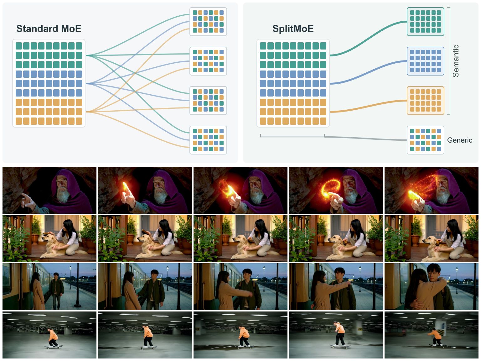 Research examples for SplitMoE